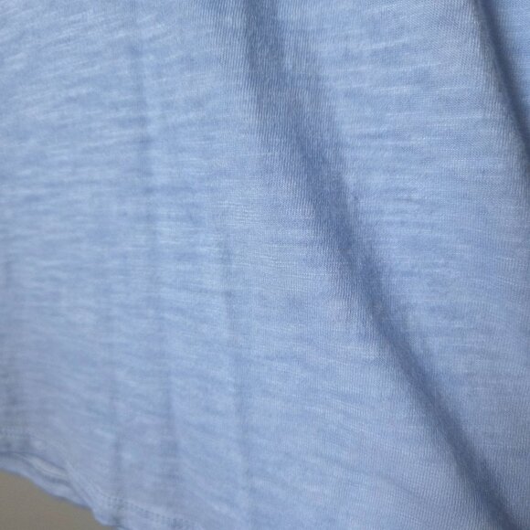 EUC DEMOCRACY BLUE EMBROIDERED TOP BELL SLEEVES SIZE PETITE SMALL - Picture 9 of 13